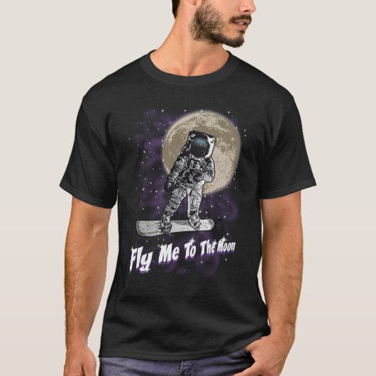 T-shirt Moon snowboarder (Devant)