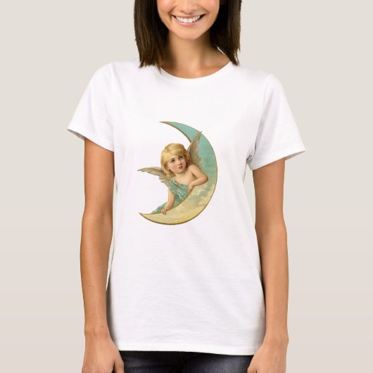 T-shirt Moonbeam - ange et collage de lune (Devant)