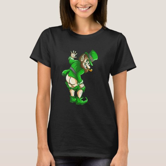 T-shirt Mooning Leprechaun Jour de la Saint Patrick garçon (Devant)