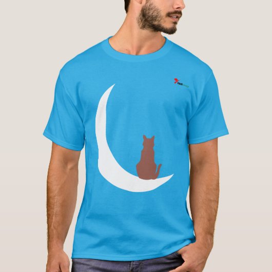 T-shirt "Moonlight Whiskers" Silhouette de Chat Minimalist (Devant)