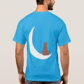 T-shirt "Moonlight Whiskers" Silhouette de Chat Minimalist (Dos)