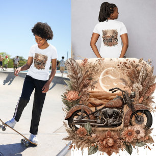 T-shirt Moonlit Desert Magic - Moto Vintage style Boho