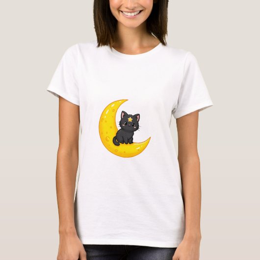T-shirt Moonlit Star Cat (Devant)
