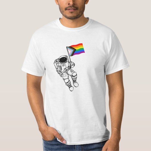 T-shirt Moonman de la fierté progressiste (Devant)