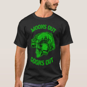 T-shirt MOON'S OUT GOONS OUT Skull Casque NVG's Military M