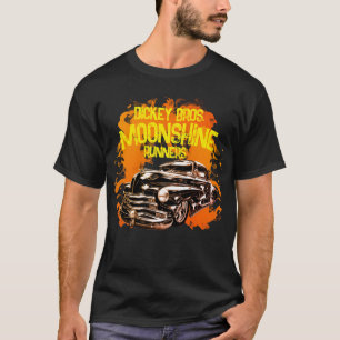 T-shirt Moonshine Runners Flames Old Car N'Importe Quel No