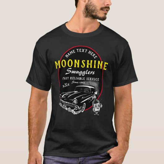 T-shirt Moonshine Smugglers Funny Slogan Service rapide Ch (Devant)
