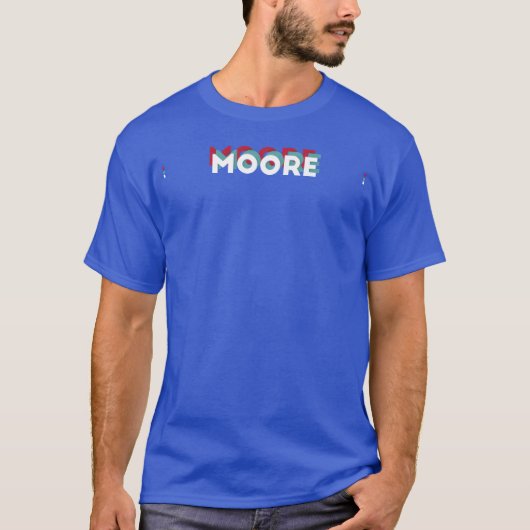 T-shirt Moore Name Funny Name Moore 80s theme (Devant)
