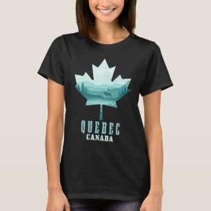 T-shirt Moose à feuilles d'érable du Québec Vintage Canada
