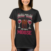 T-shirt Moose And Wine Scandinavia Moose Antler (Devant)