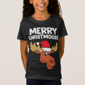 T-Shirt Moose Christmas Casquette Moose Joyeux Noël Joyeux (Devant)