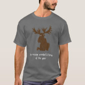 T-shirt Moose Christmas The Moose Wonderful Time Of The Ye (Devant)