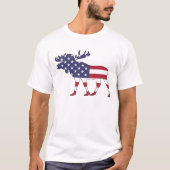T-shirt Moose "drapeau américain" (Devant)