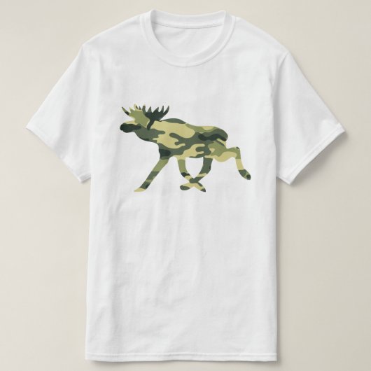 T-shirt Moose / Elk Woodland Camouflage / Camo (Design devant)