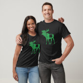 T-shirt Moose Gift St. Patrick's Day Shamrock Clover Irlan (Unisexe)