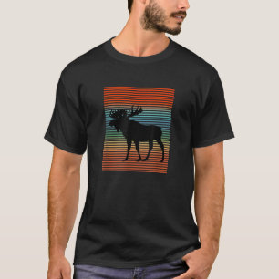 T-shirt Moose Lover Vêtement Vintage Moose Spirit Animal T