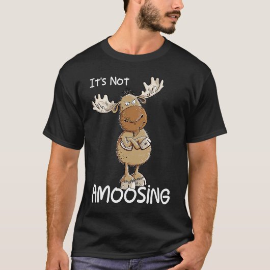 T-shirt Moose Pun Moose Grumpy (Devant)