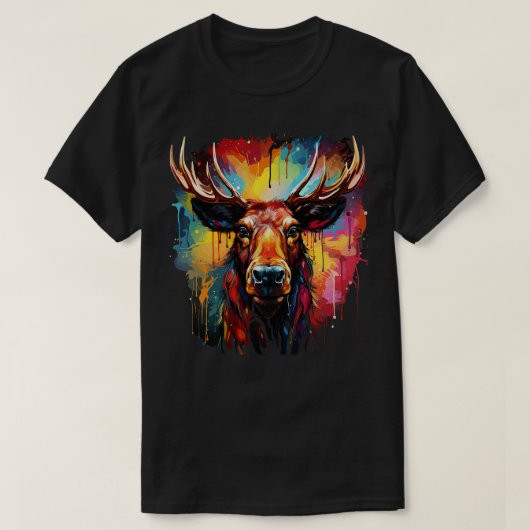 T-shirt Moose Rainbow (Design devant)