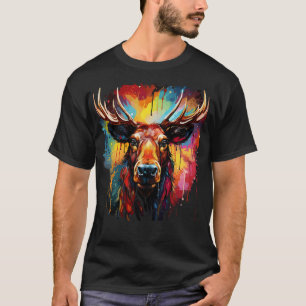 T-shirt Moose Rainbow