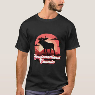 T-shirt Moose Terre-Neuve Canada Randonnées Vacances Moose