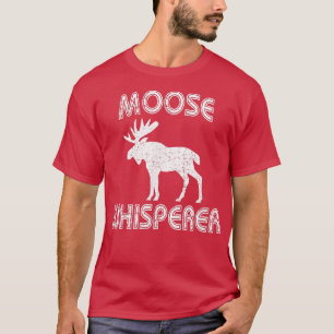 T-shirt Moose Whisperer Style Vintage Bull Moose Antlers 