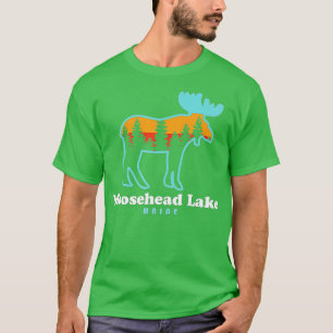 T-shirt Moosehead Lake Maine - Moose Moosehead Lake