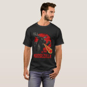 T-shirt Moosezilla Moose Godzilla (Devant entier)