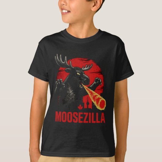 T-shirt Moosezilla Moose Godzilla (Devant)