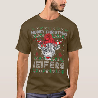T-shirt Mooy Noël Vache moche Père Noël Heifer Fa de Noël