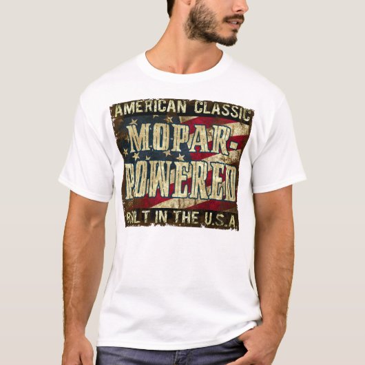 T-shirt Mopar-Actionné - moteur classique construit aux (Devant)