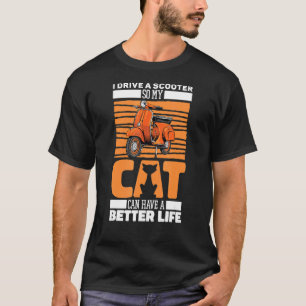 T-shirt Moped Chat - Moto Scooter Vélo
