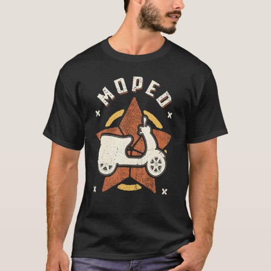 T-shirt Moped Vintage Retro Classic (Devant)