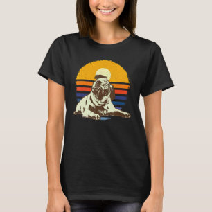 T-shirt Mops Carlin Rétro de Race de Chien Pug Mignon