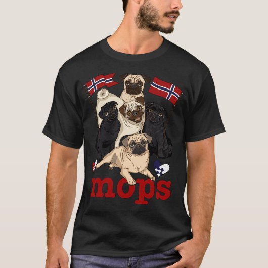 T-shirt MOPS ! (version norvégienne !) (Devant)