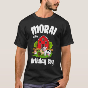 T-shirt Morai De L'Anniversaire Boy Farm Animal Anniversai