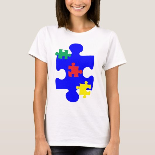 T-shirt Morceau Awarness de puzzle d'autisme (Devant)