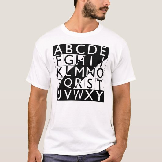 T-shirt "Morceau d'alphabet", 2003 (Devant)