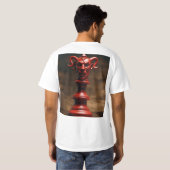 T-shirt Morceau d'échecs à thème déviant - Symbolisme somb (Dos entier)
