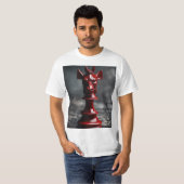 T-shirt Morceau d'échecs à thème déviant - Symbolisme somb (Devant entier)