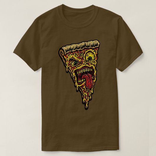 T-shirt Morceau Drôle De Pizza (Design devant)
