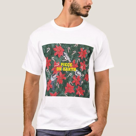 T-shirt Morceau sur Noël d'arme à feu de la terre (Devant)