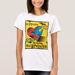 T-shirt Morceaux de puzzle de coeur de sensibilisation sur
