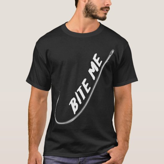 T-shirt MORDEZ-MOI - Pêche (Devant)