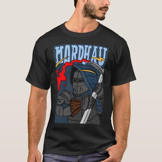 T-shirt Mordhau Le Chop D'Épée Du Chevalier. Video Game Ar (Devant)