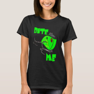 T-shirt Mords Moi Amusant Pêcheur Appât De Pêche