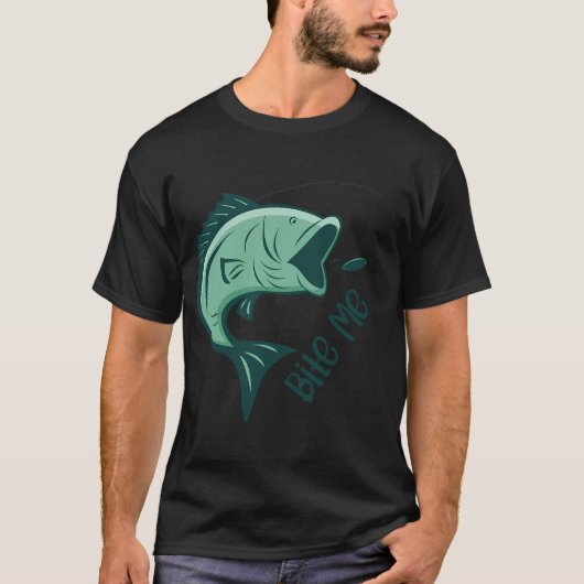 T-shirt Mords Moi - Pêche Drôle (Devant)