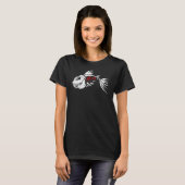 T-shirt Mords Moi Poisson Cool Squelette Pêche (Devant entier)