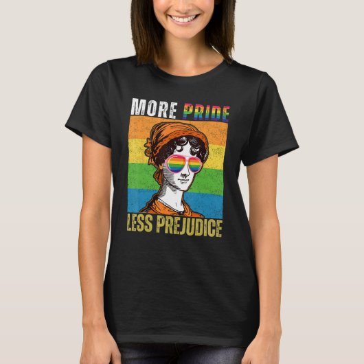 T-shirt More Pride Less Prejudice LGBT Gay Pride Month (Devant)