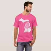 T-shirt Morel Mushroom Hunter Michigan Carte Morchella (Devant entier)