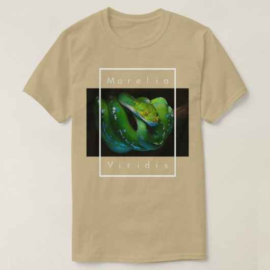 T-shirt Morelia Viridis Green Tree Python Snake Keeper (Design devant)